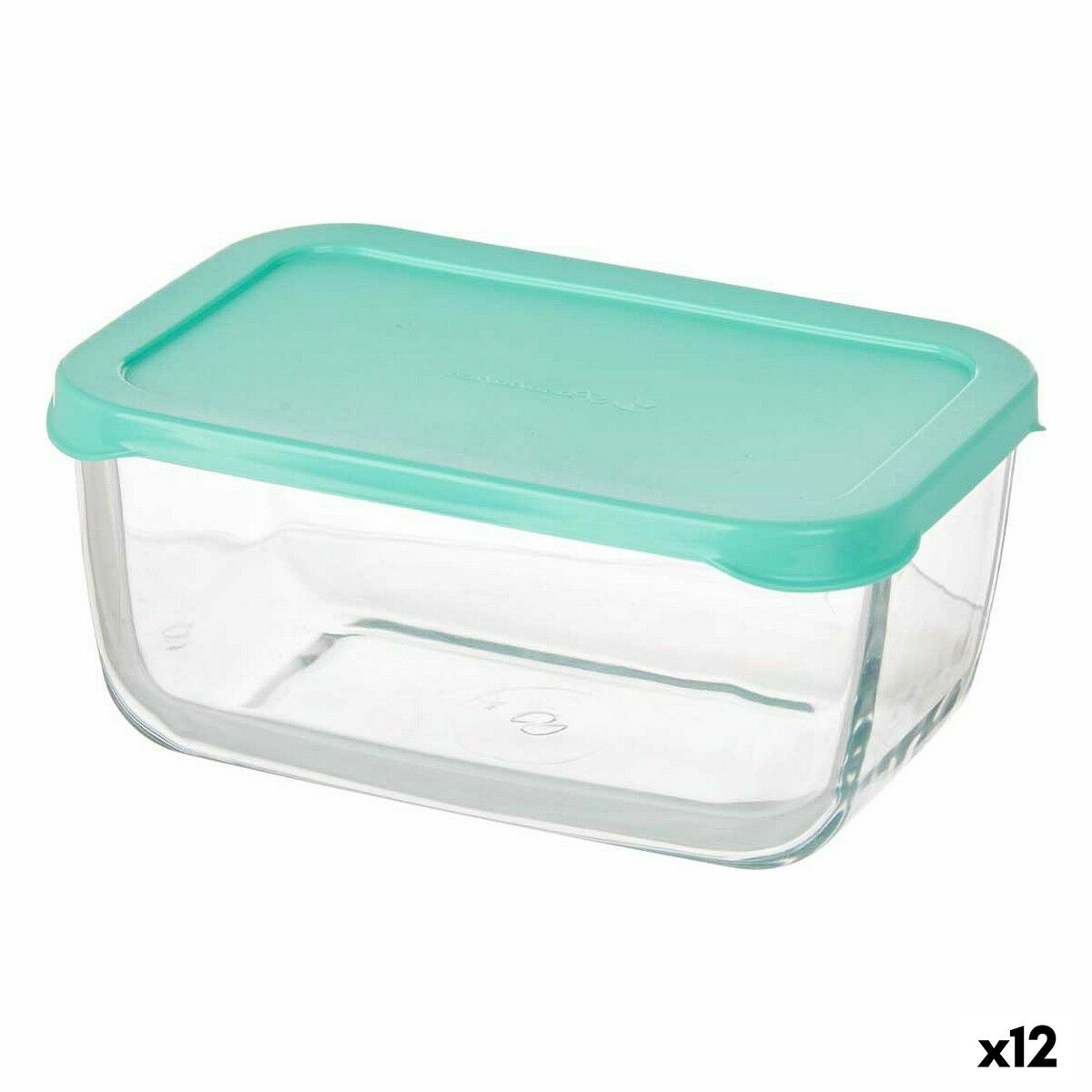 Lunchlåda Pasabahce Snow Grön Transparent Glas Polyetylen 790 ml 16,3 x 7,4 x 11,4 cm (12 antal) - 3