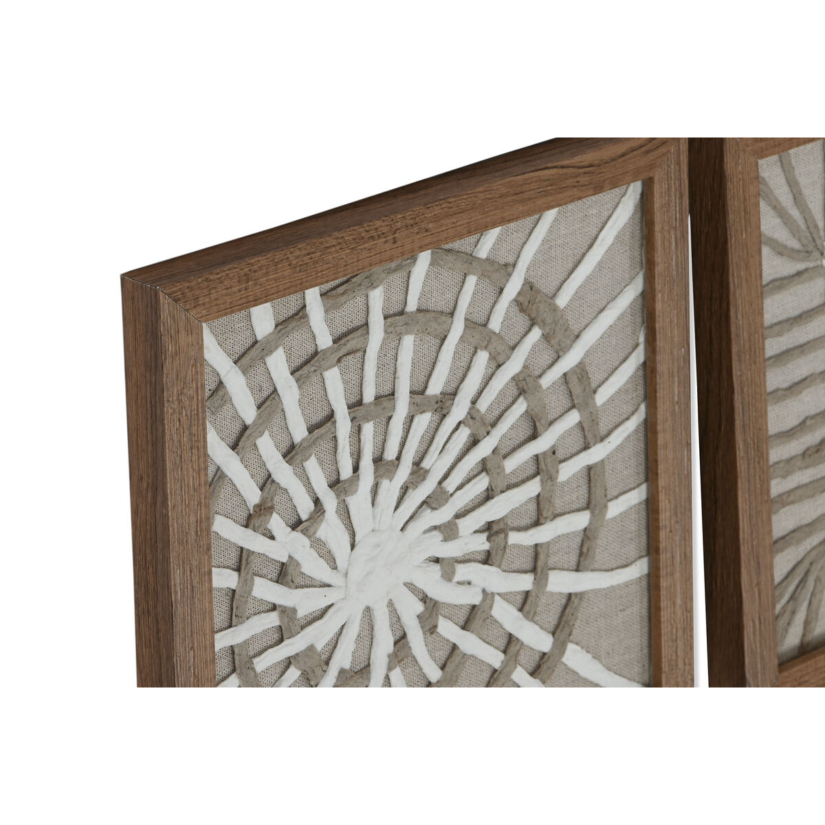 4-ramsset Home ESPRIT Papper Glas 22 x 2 x 22 cm - 2