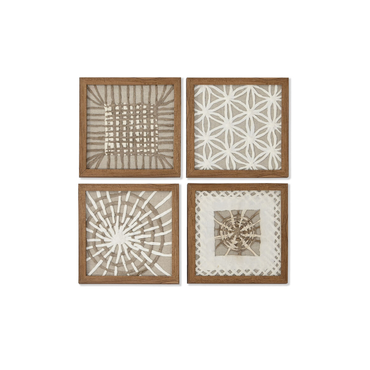 4-ramsset Home ESPRIT Papper Glas 22 x 2 x 22 cm