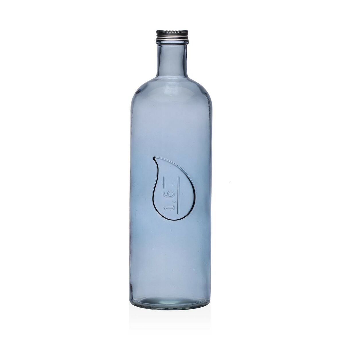 Vattenflaska Versa Blå Glas Aluminium 1,6 L 9,8 x 32,5 x 9,8 cm