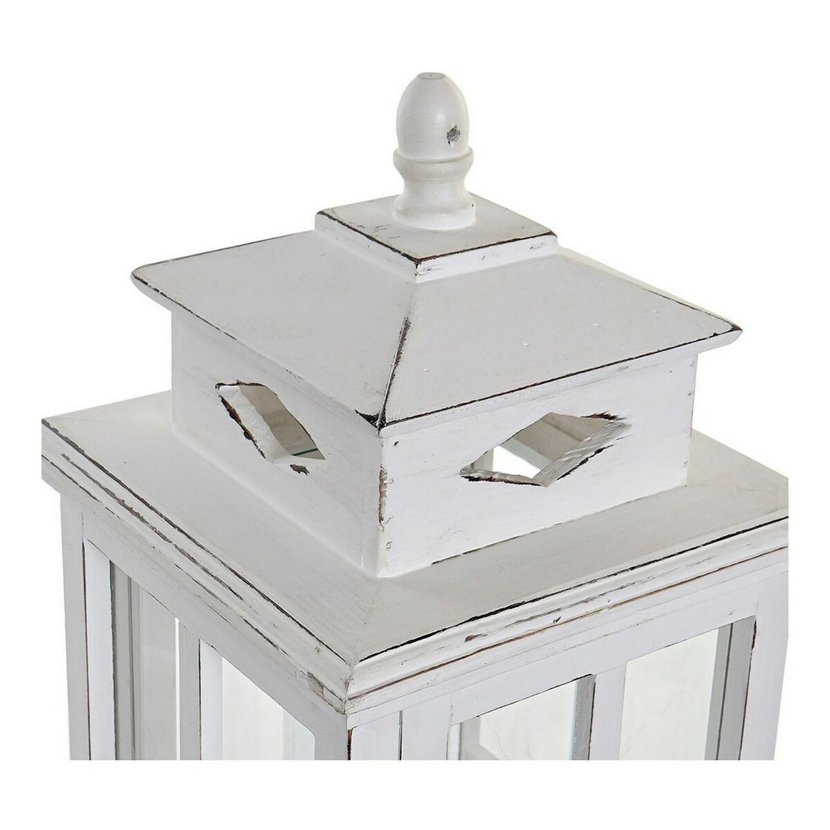 Lykta DKD Home Decor Glas Vit Furu (22.5 x 22.5 x 47 cm) - 6