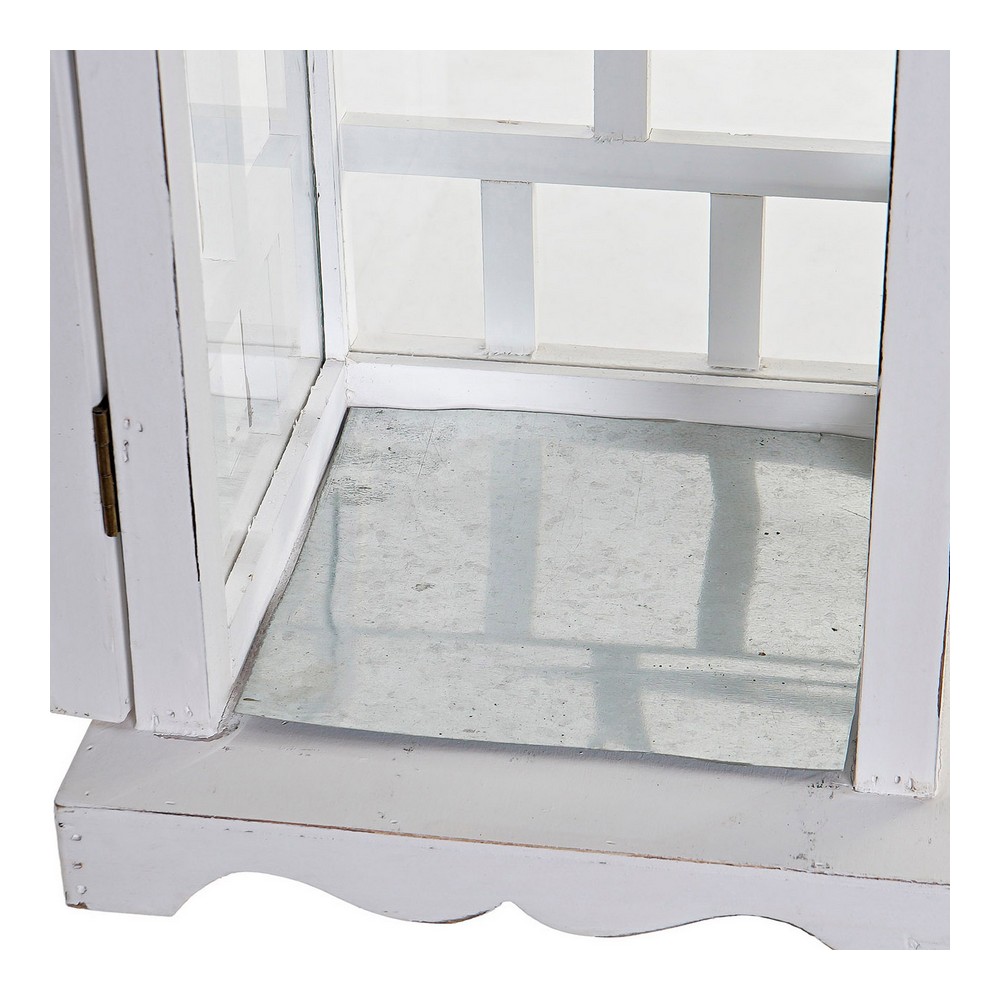 Lykta DKD Home Decor Glas Vit Furu (22.5 x 22.5 x 47 cm) - 2