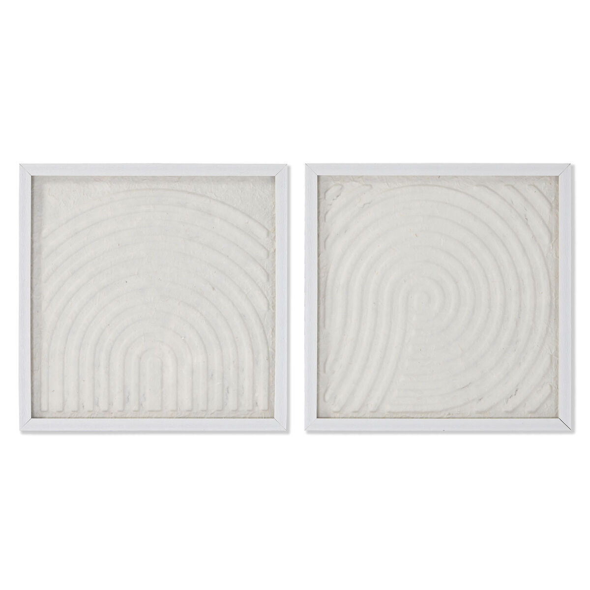 2-ramsset Home ESPRIT Papper Glas 35 x 2 x 35 cm