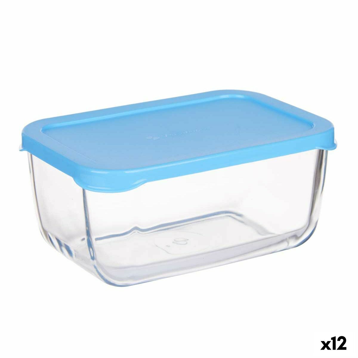 Lunchlåda Pasabahce SNOW BOX Blå Transparent Glas Polyetylen 790 ml 16,3 x 7,4 x 11,4 cm (12 antal) - 3