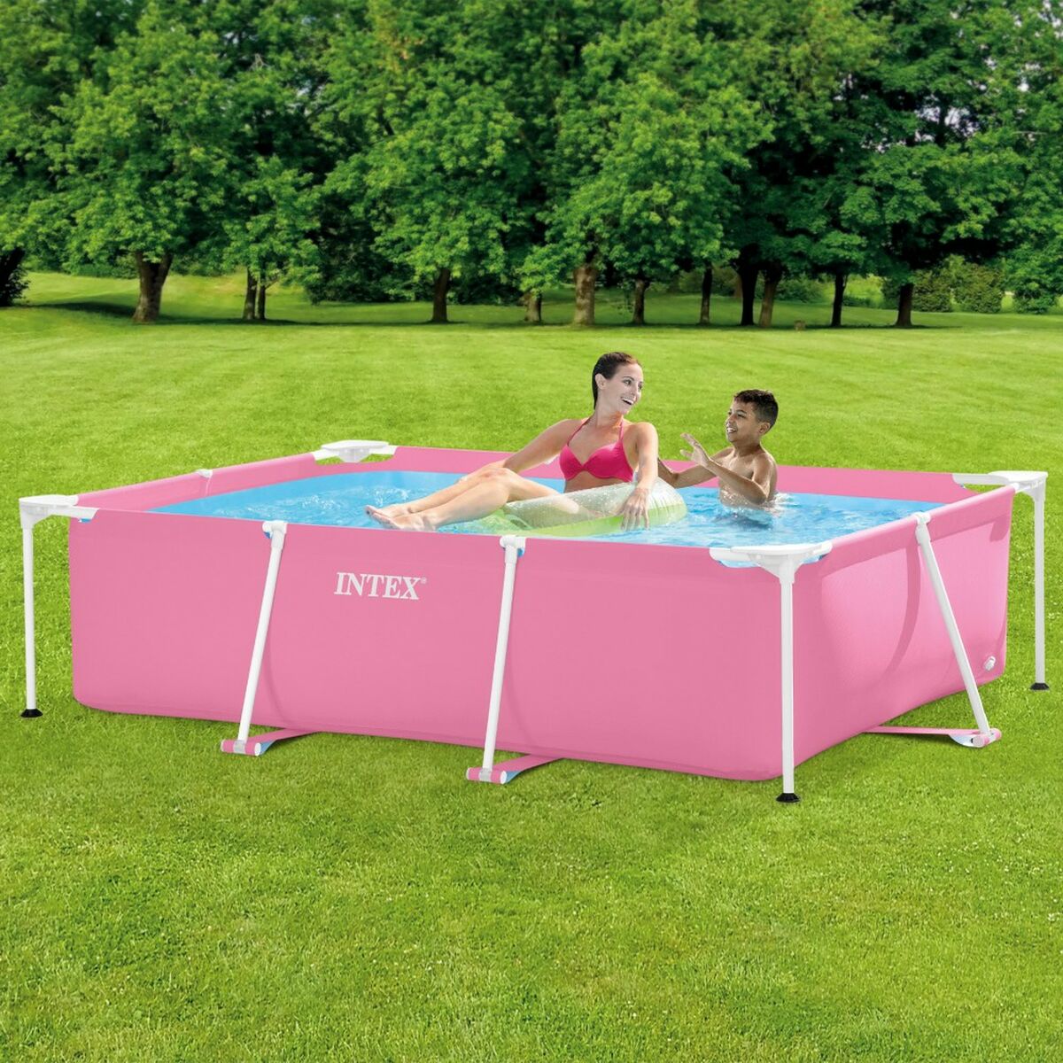 flyttbar pool Intex Small Frame Familiar 28266NP 220 x 60 x 150 cm Rosa - 15