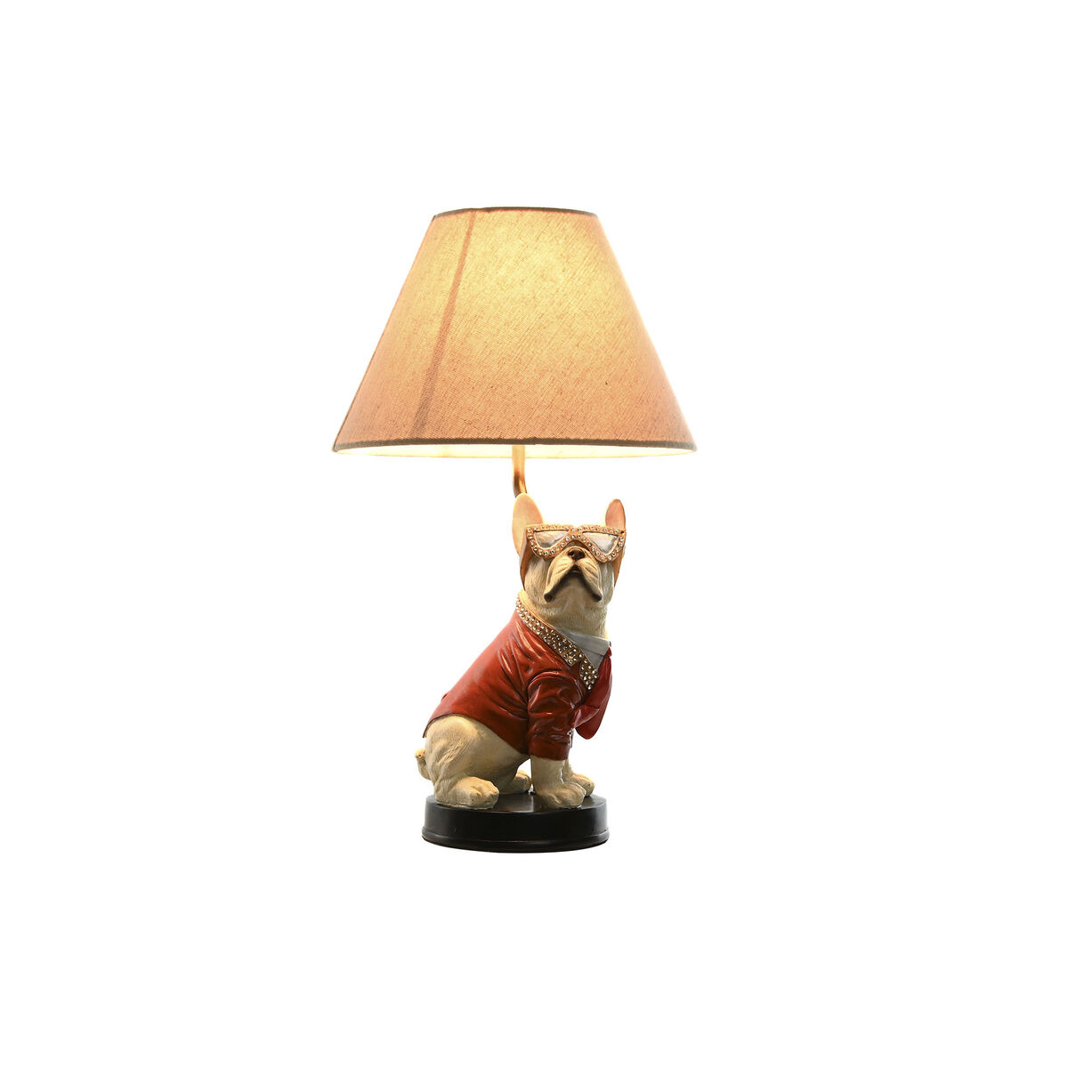 Bordslampa Home ESPRIT Vit Röd Metall Harts 50 W 220 V 26 x 26 x 46 cm - 5