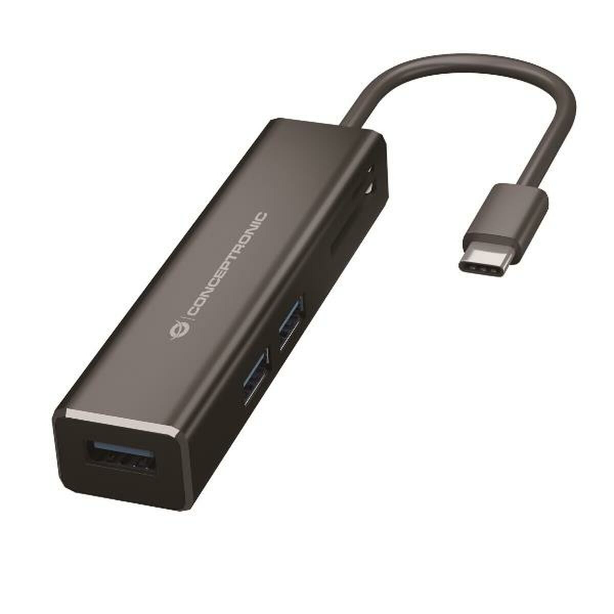 USB-HUB Conceptronic 110515707101 Svart