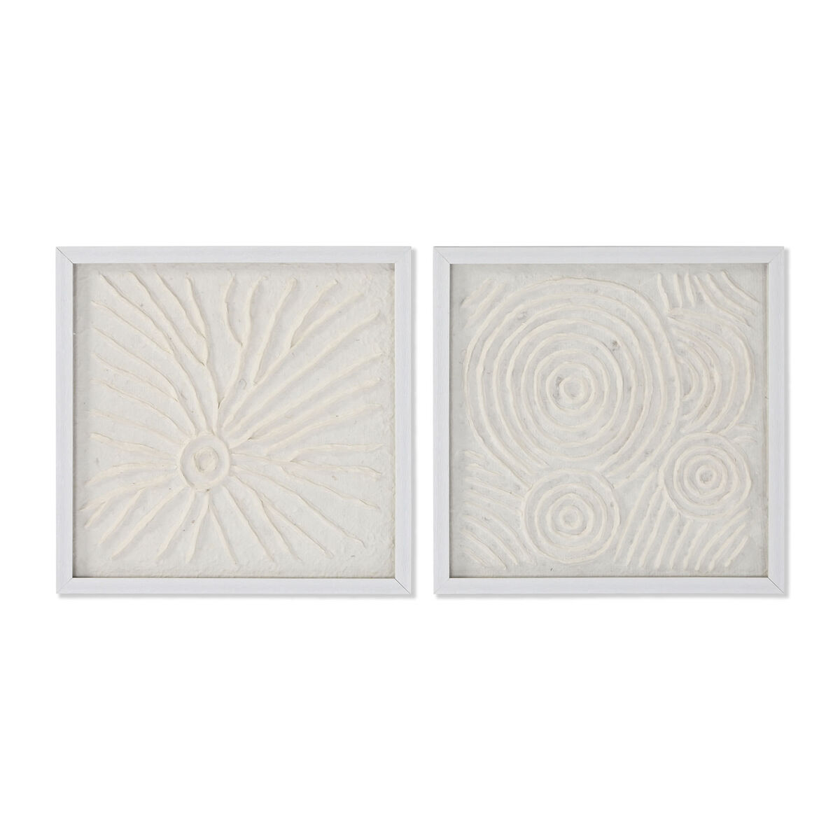 2-ramsset Home ESPRIT Papper Glas 35 x 2 x 35 cm