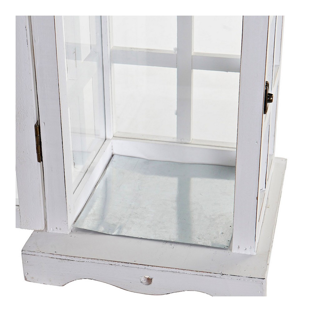 Lykta DKD Home Decor Glas Vit Furu (21 x 21 x 51 cm) - 2