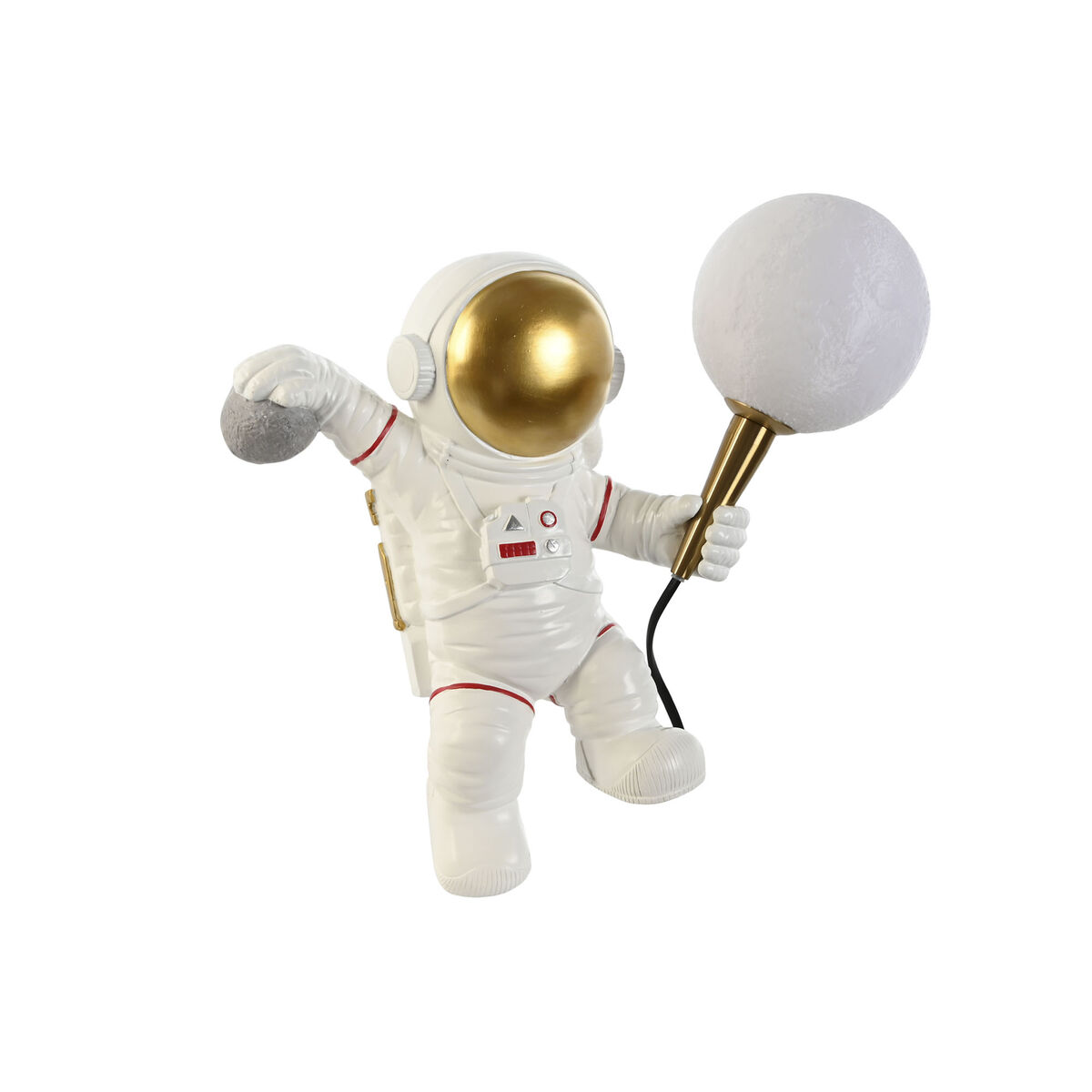 Vägglampa Home ESPRIT Vit Gyllene Metall Harts Modern Astronaut 26 x 21,6 x 33 cm - 6