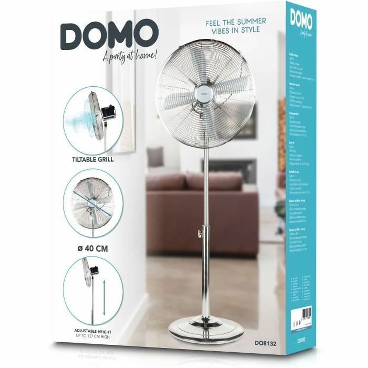Stående Fläkt DOMO DO8132 65 W - 2