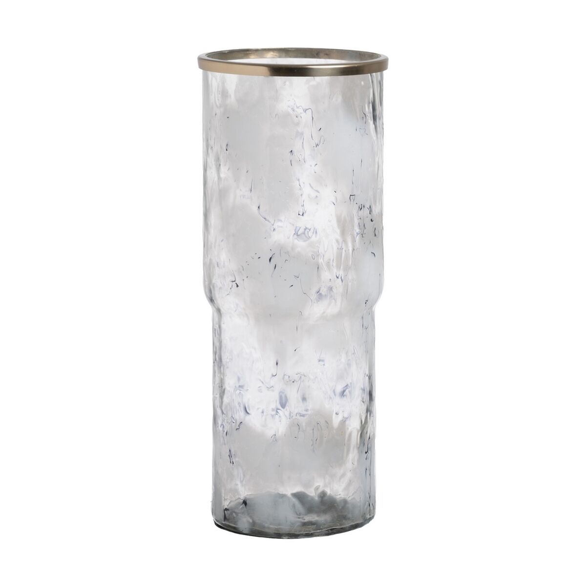 Vas Vit Champagne Aluminium Glas 19,5 x 19,5 x 51 cm