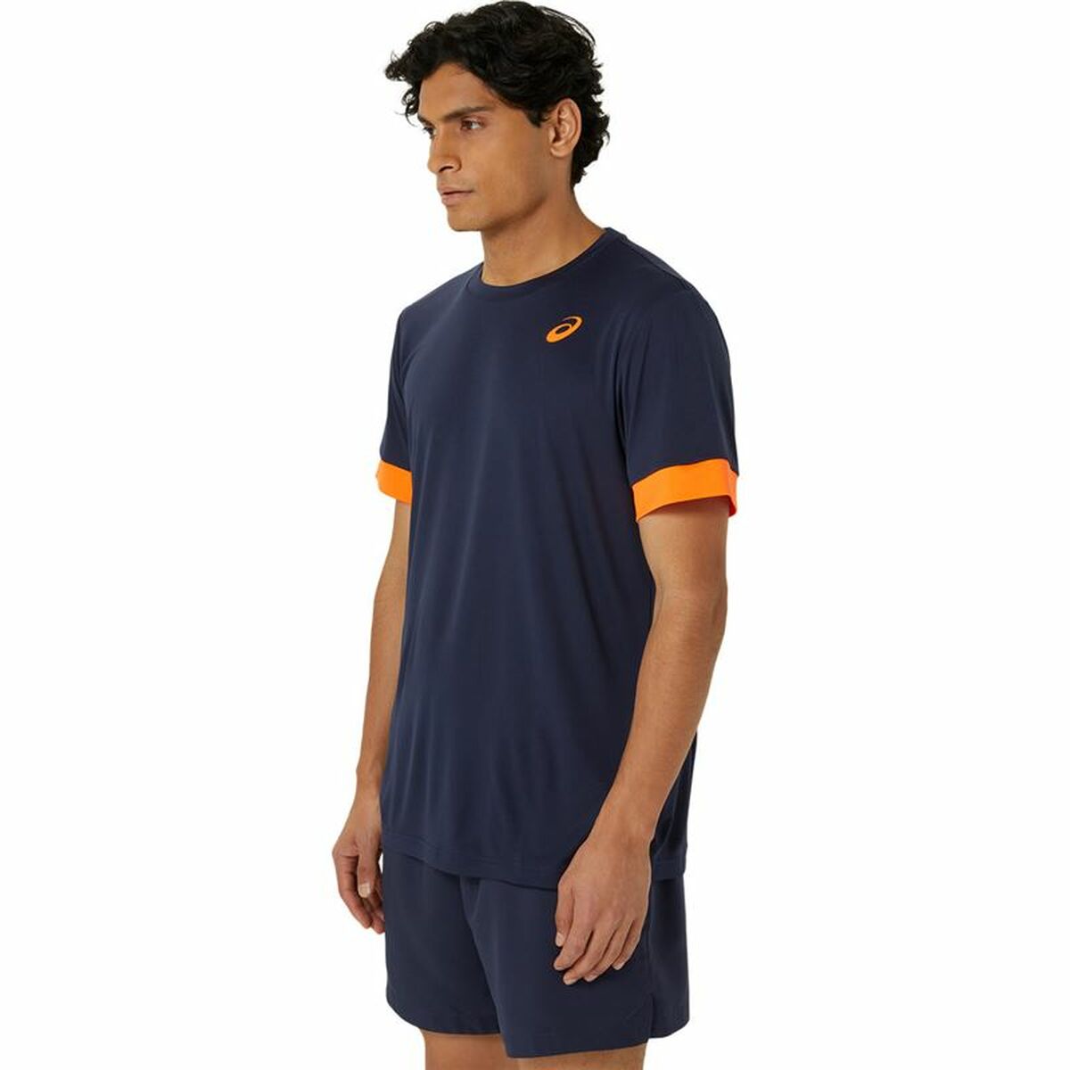 Sporttröja med ärmar Asics Court Ss Top Blå Marinblå Tennis - 3