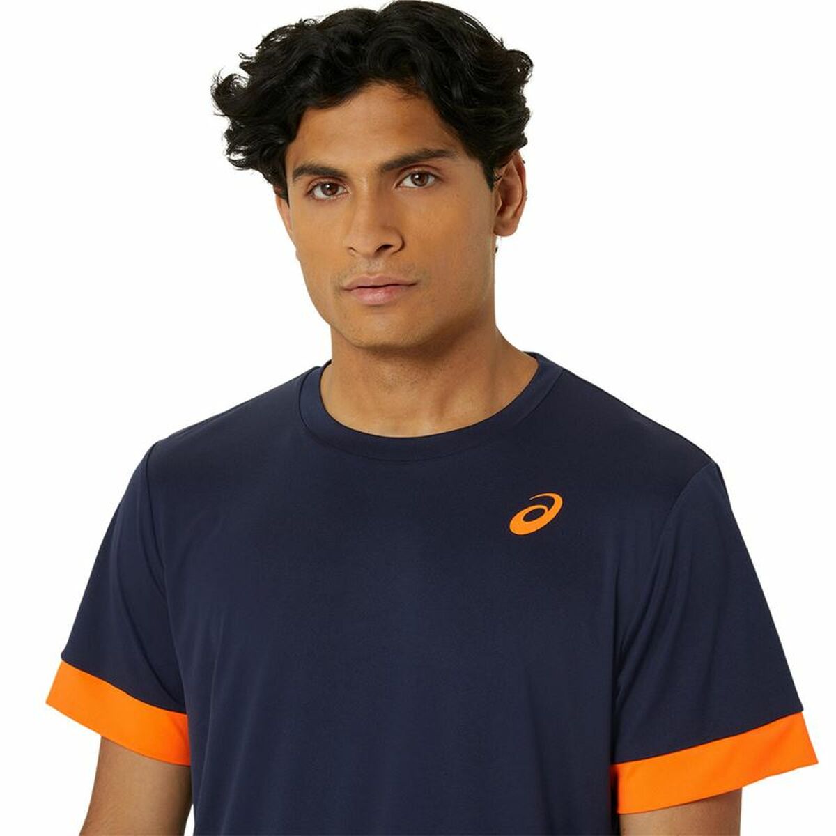 Sporttröja med ärmar Asics Court Ss Top Blå Marinblå Tennis - 4