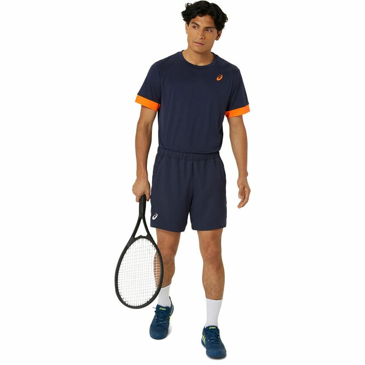 Sporttröja med ärmar Asics Court Ss Top Blå Marinblå Tennis - 6