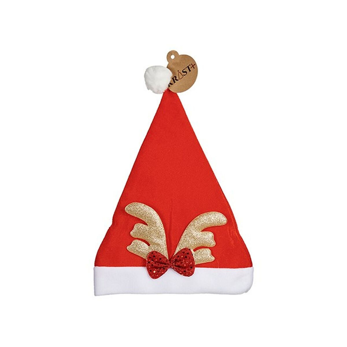 Jultomtemössa Krist+ Vit Röd Gyllene Ren 28 x 2 x 39 cm (12 antal) - 2