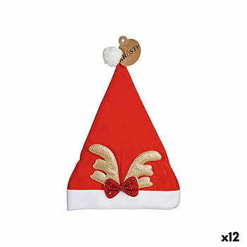 Jultomtemössa Krist+ Vit Röd Gyllene Ren 28 x 2 x 39 cm (12 antal)