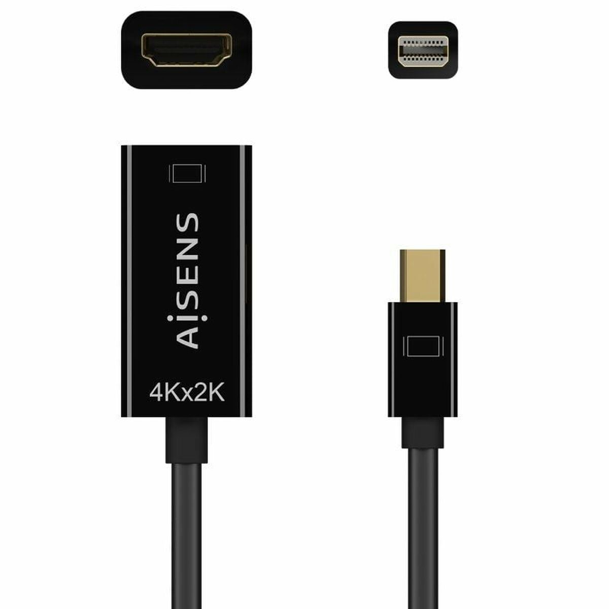 Adapter Mini Display Port till HDMI Aisens A125-0643 Svart 15 cm