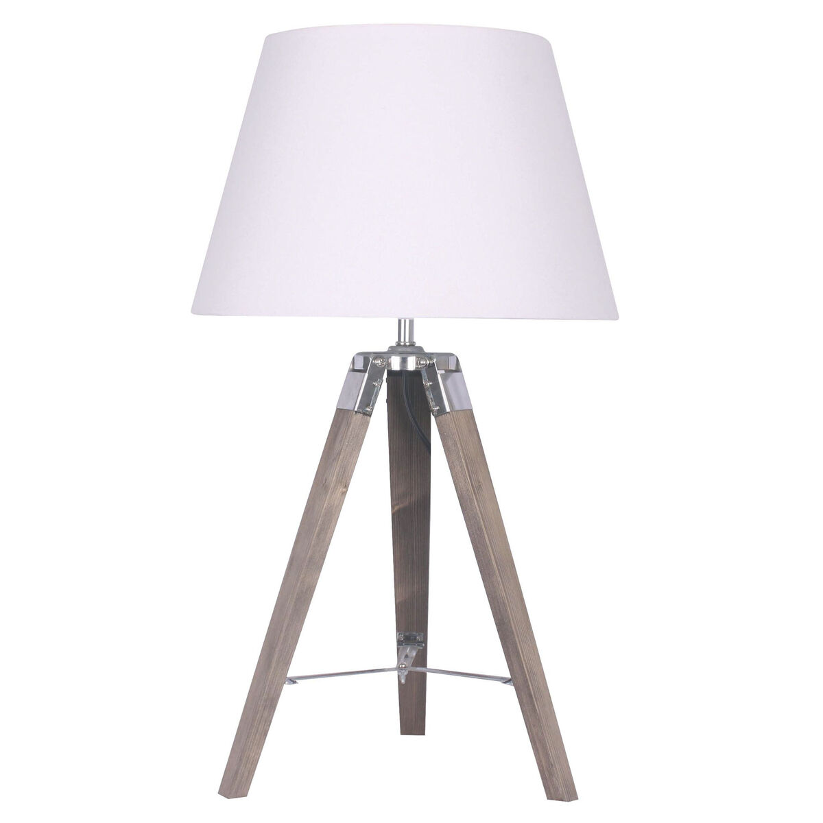 Bordslampa Home ESPRIT Vit Brun Trä 36 x 36 x 60 cm - 5