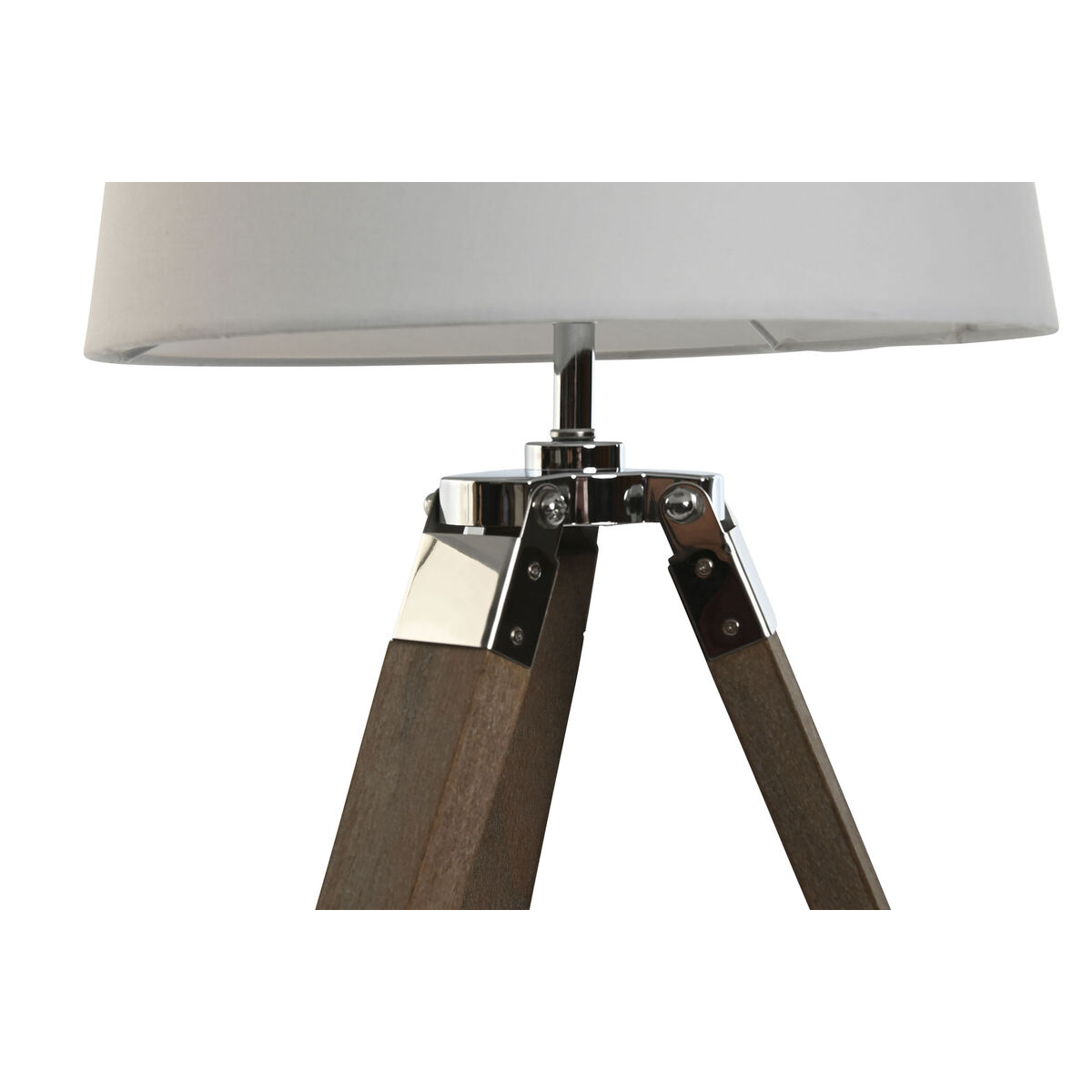 Bordslampa Home ESPRIT Vit Brun Trä 36 x 36 x 60 cm - 2