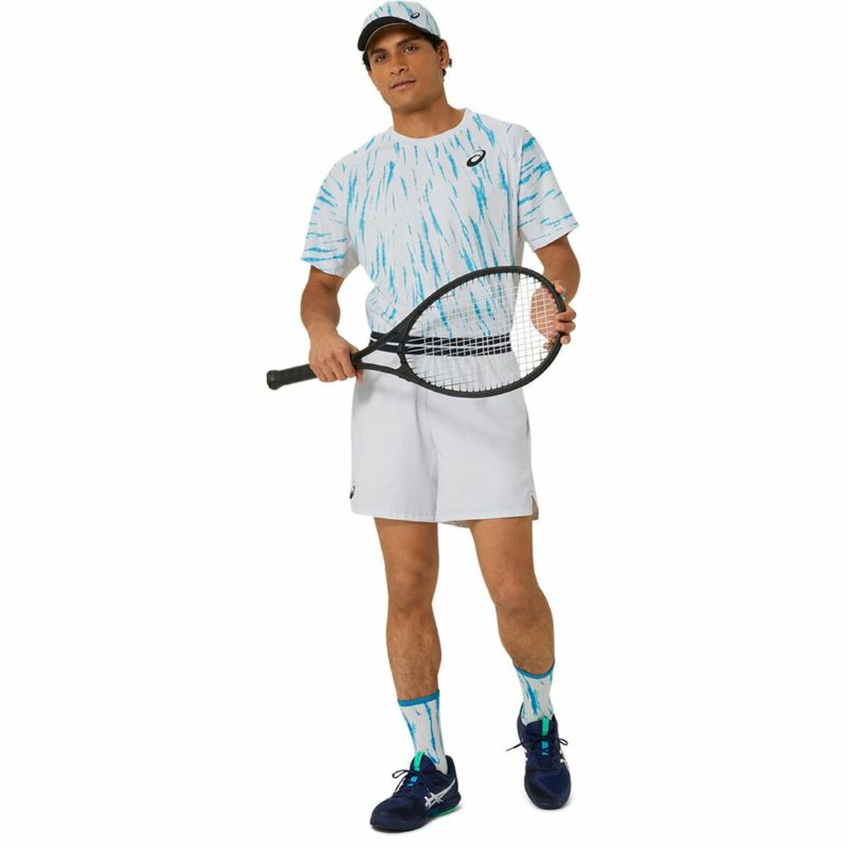 Sporttröja med ärmar Asics Game Ss Top Vit Ljusblå Tennis - 7