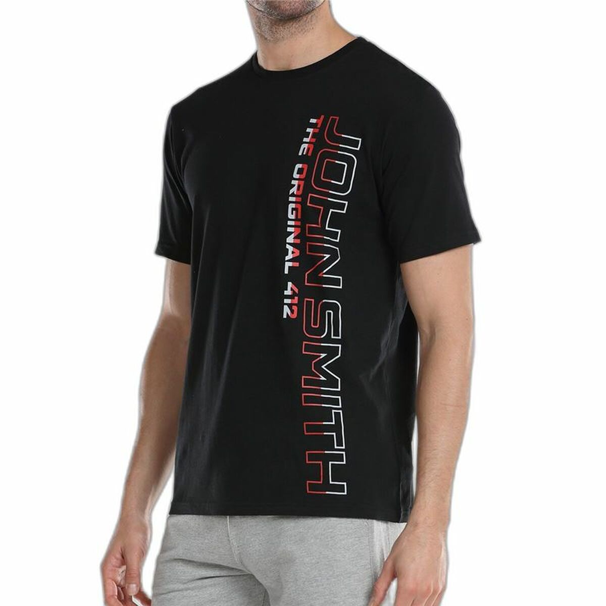 T-shirt med kortärm Herr John Smith Jalde Svart - 4