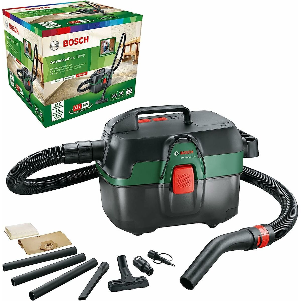 Våt- och torrdammsugare BOSCH AdvancedVac 18V-8 8 L