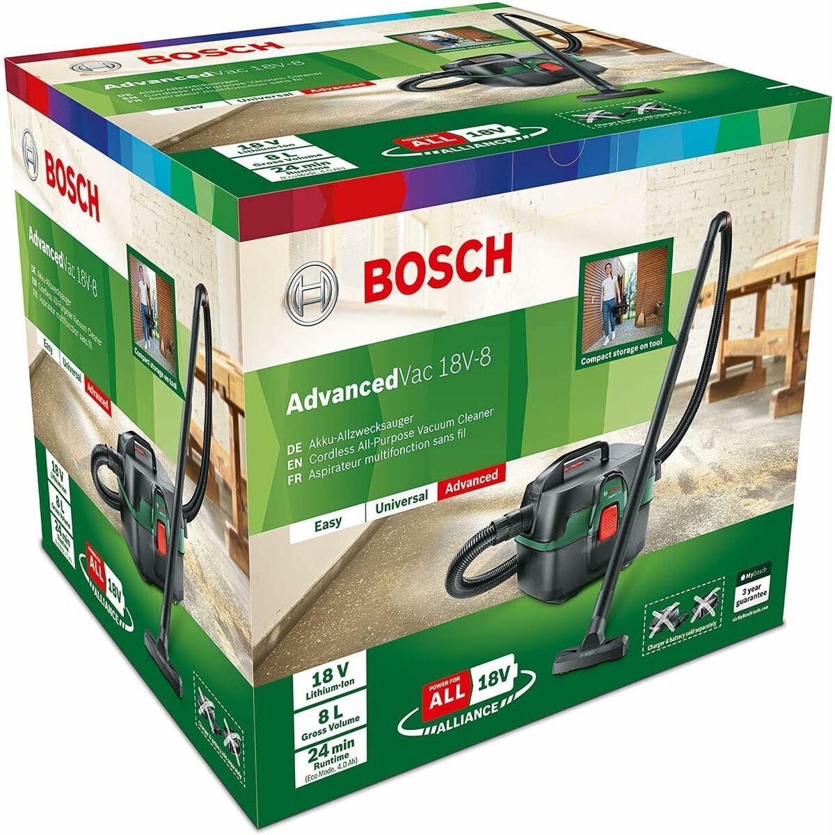 Våt- och torrdammsugare BOSCH AdvancedVac 18V-8 8 L - 5