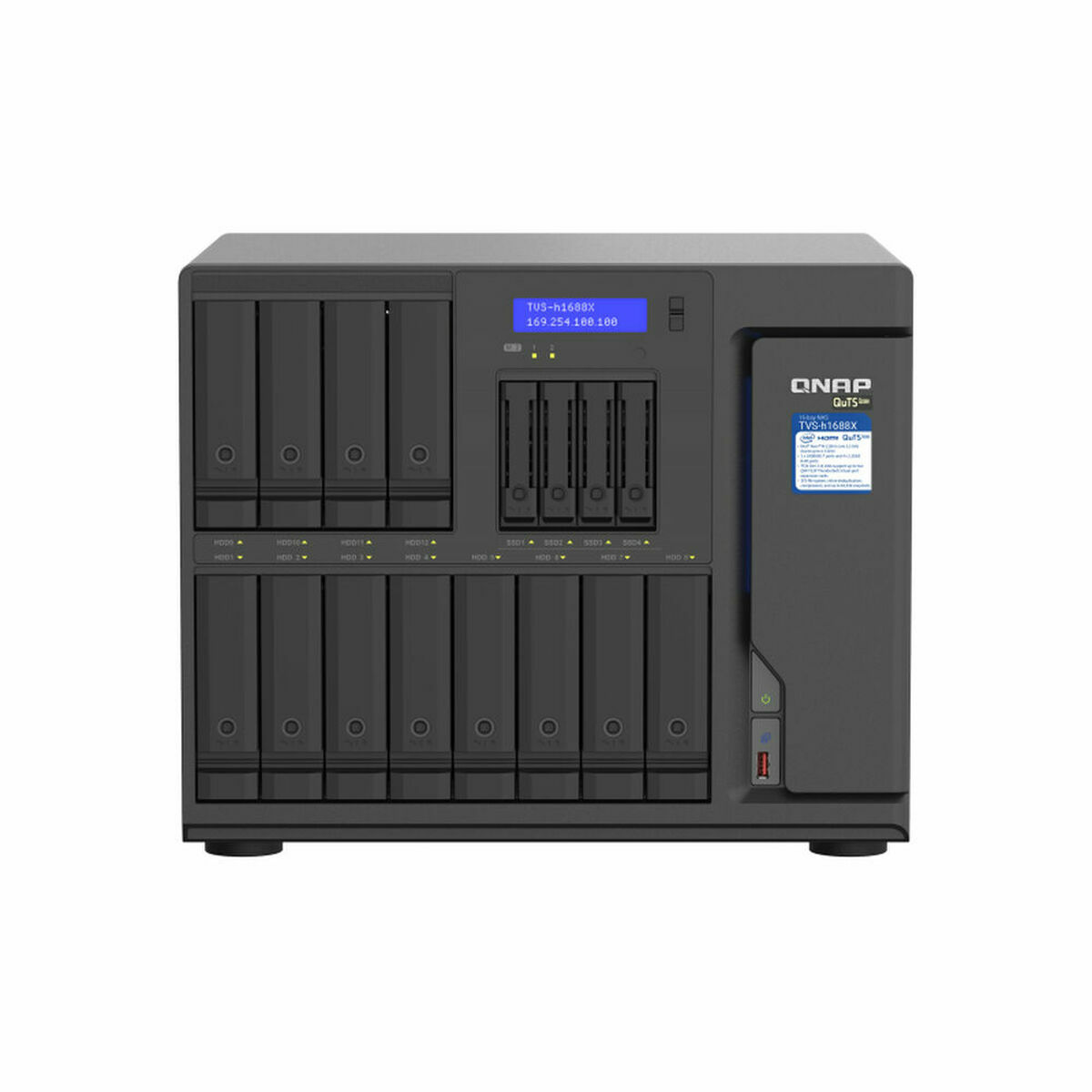 Nätlagringsenhet NAS Qnap TVS-H1688X-W1250-32G Svart