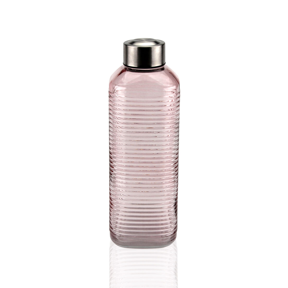Vattenflaska Versa Rosa Glas Aluminium 1 L 8,3 x 23,5 x 8,3 cm