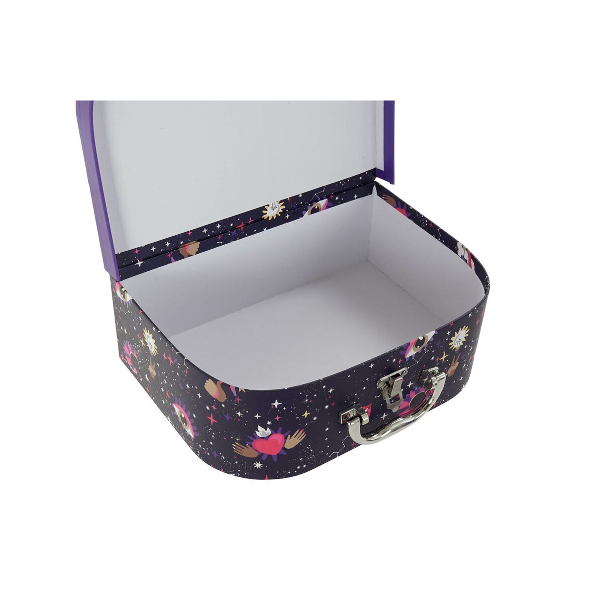 Uppsättning med Dekorativa Lådor DKD Home Decor Metall Papp Barn 28 x 9,5 x 20 cm - 4