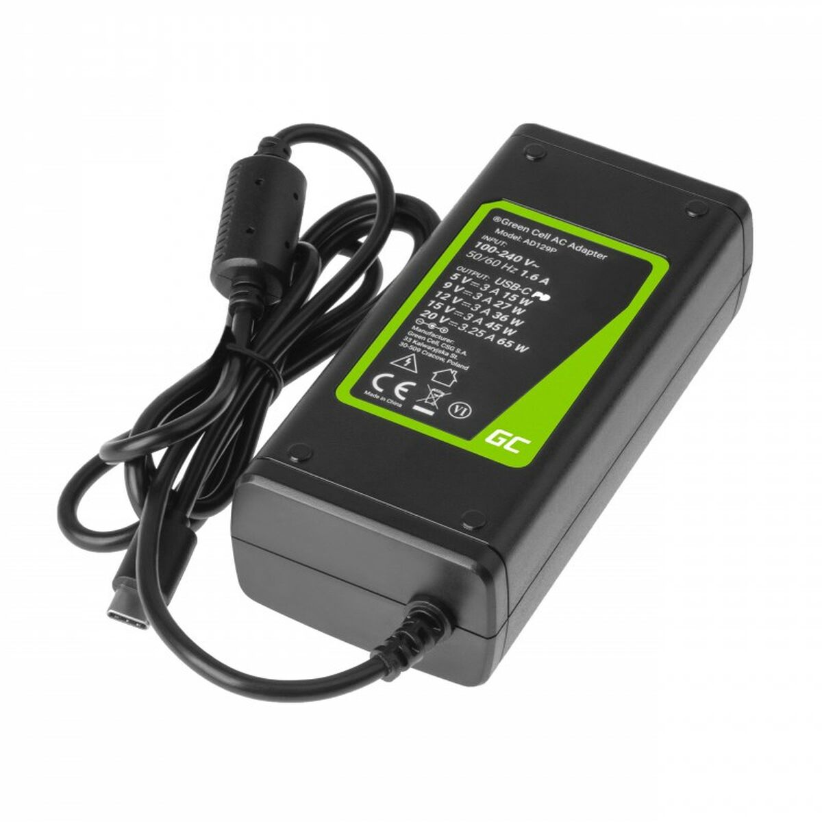 Laptopladdare Green Cell AD134P 65 W - 3