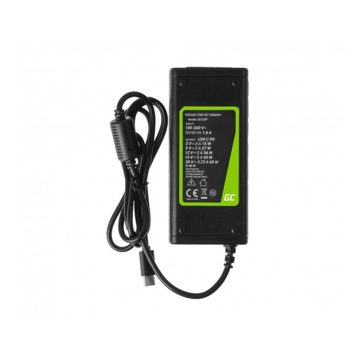 Laptopladdare Green Cell AD134P 65 W - 5