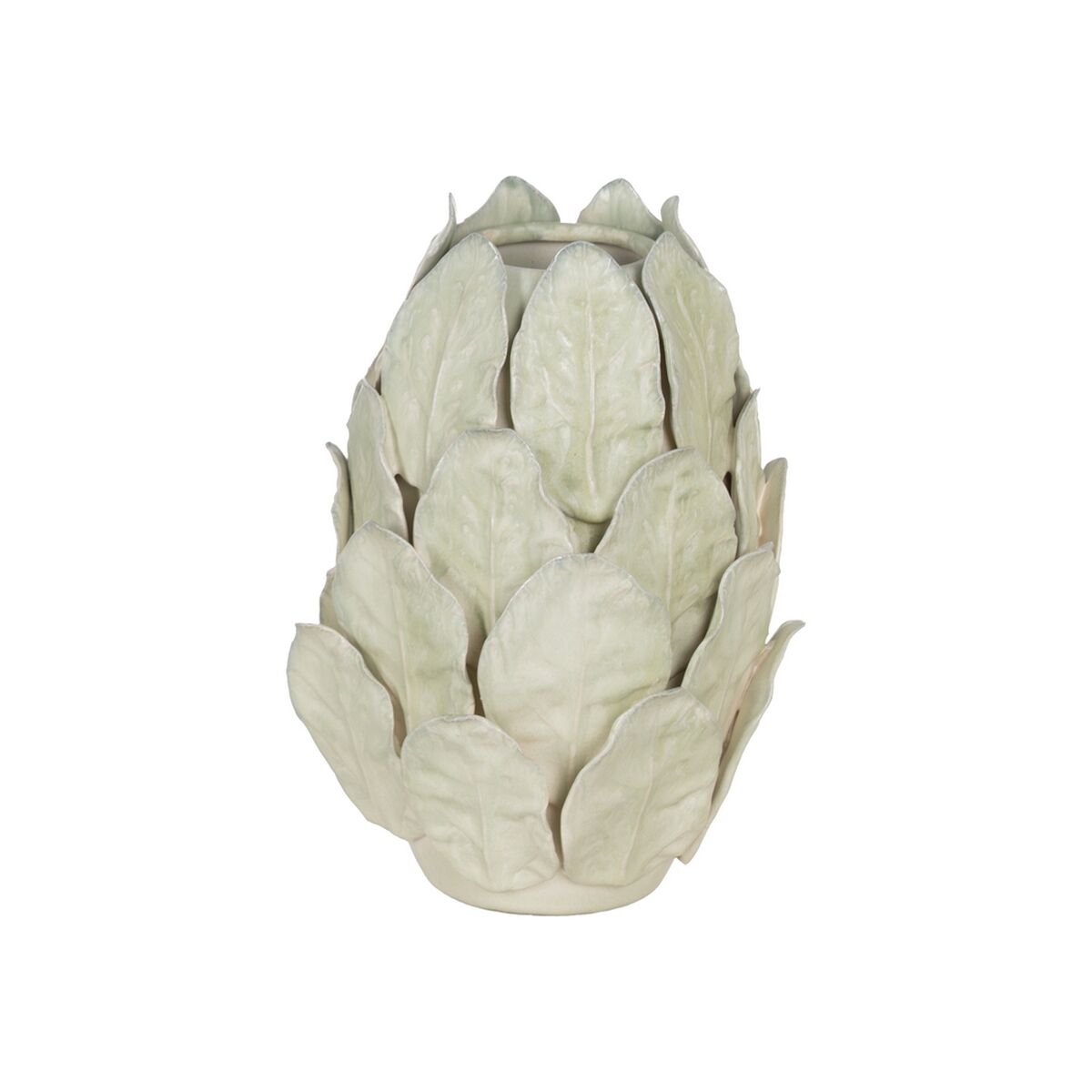 Vas Grön Keramik Blad 17,5 x 17,5 x 25,5 cm