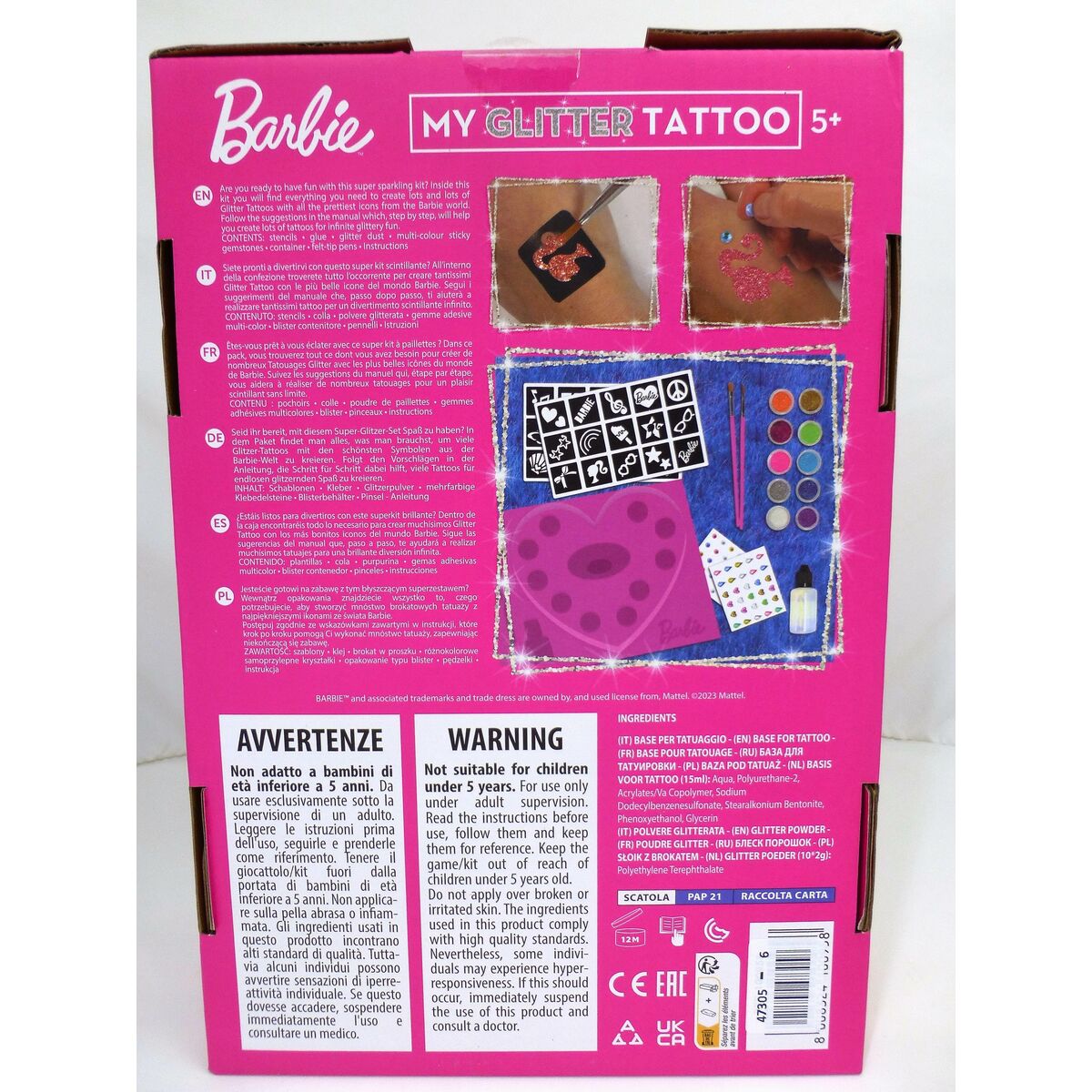 Temporära Tatueringar Barbie My Glitter Tattoo Glitter 20 Delar - 13