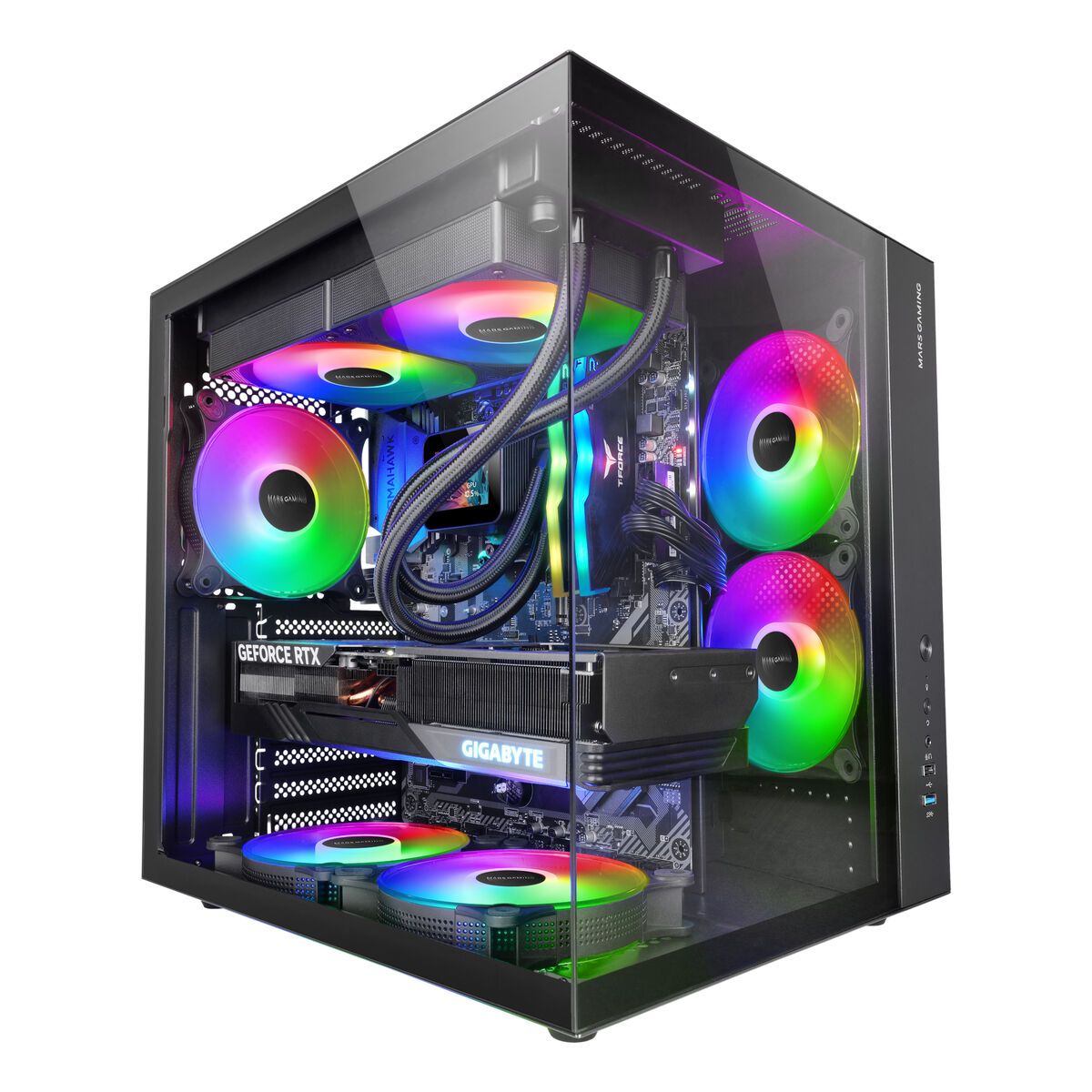 ATX Semitorn Mars Gaming MCVONE Svart - 2