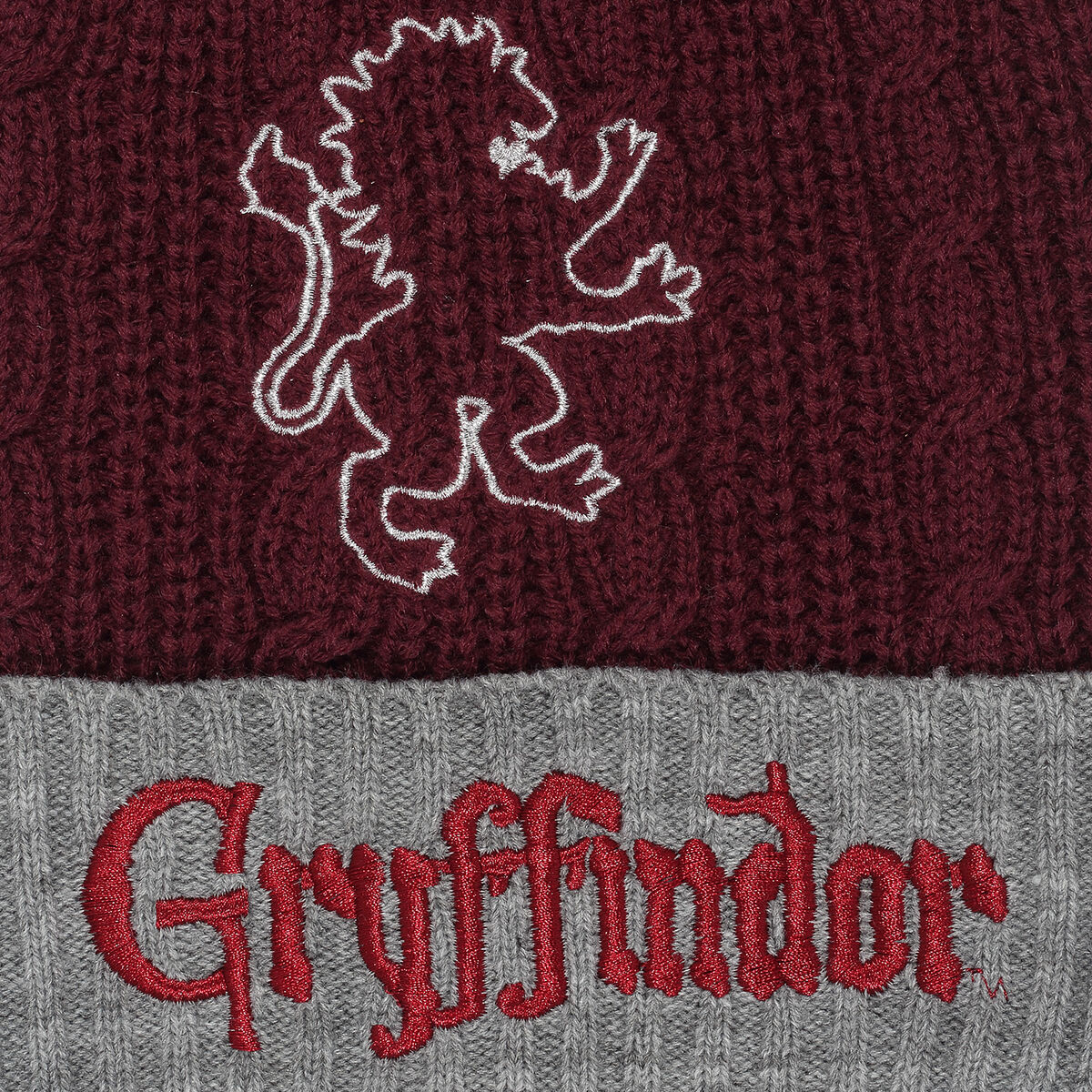 Hatt Harry Potter Gryffindor House Fur Pom Bordeaux - 2