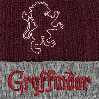 Hatt Harry Potter Gryffindor House Fur Pom Bordeaux