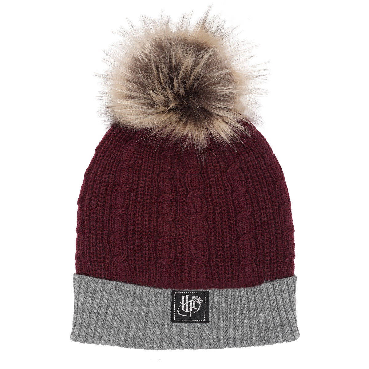 Hatt Harry Potter Gryffindor House Fur Pom Bordeaux - 3