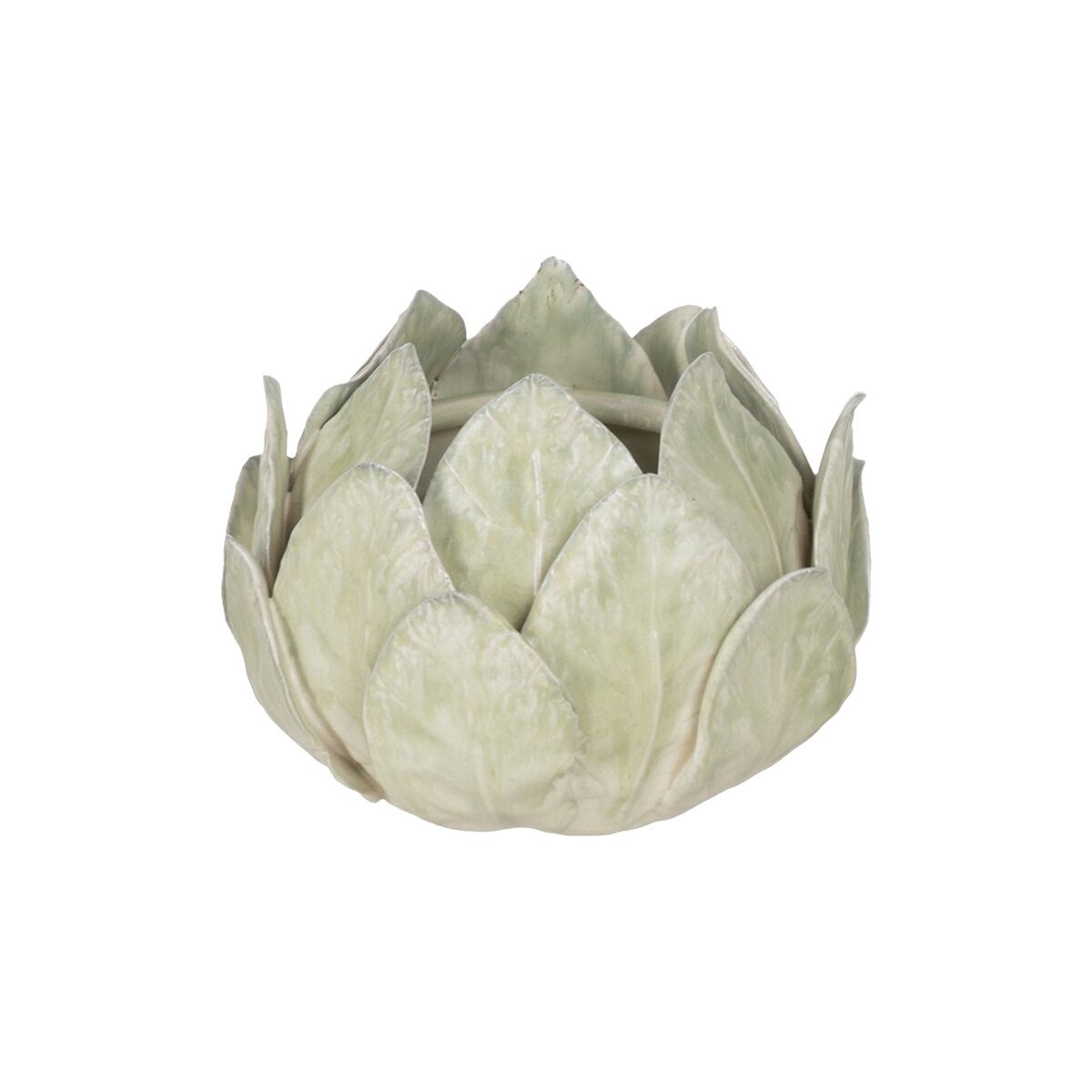 Vas Grön Keramik Blad 17 x 17 x 12 cm - 2