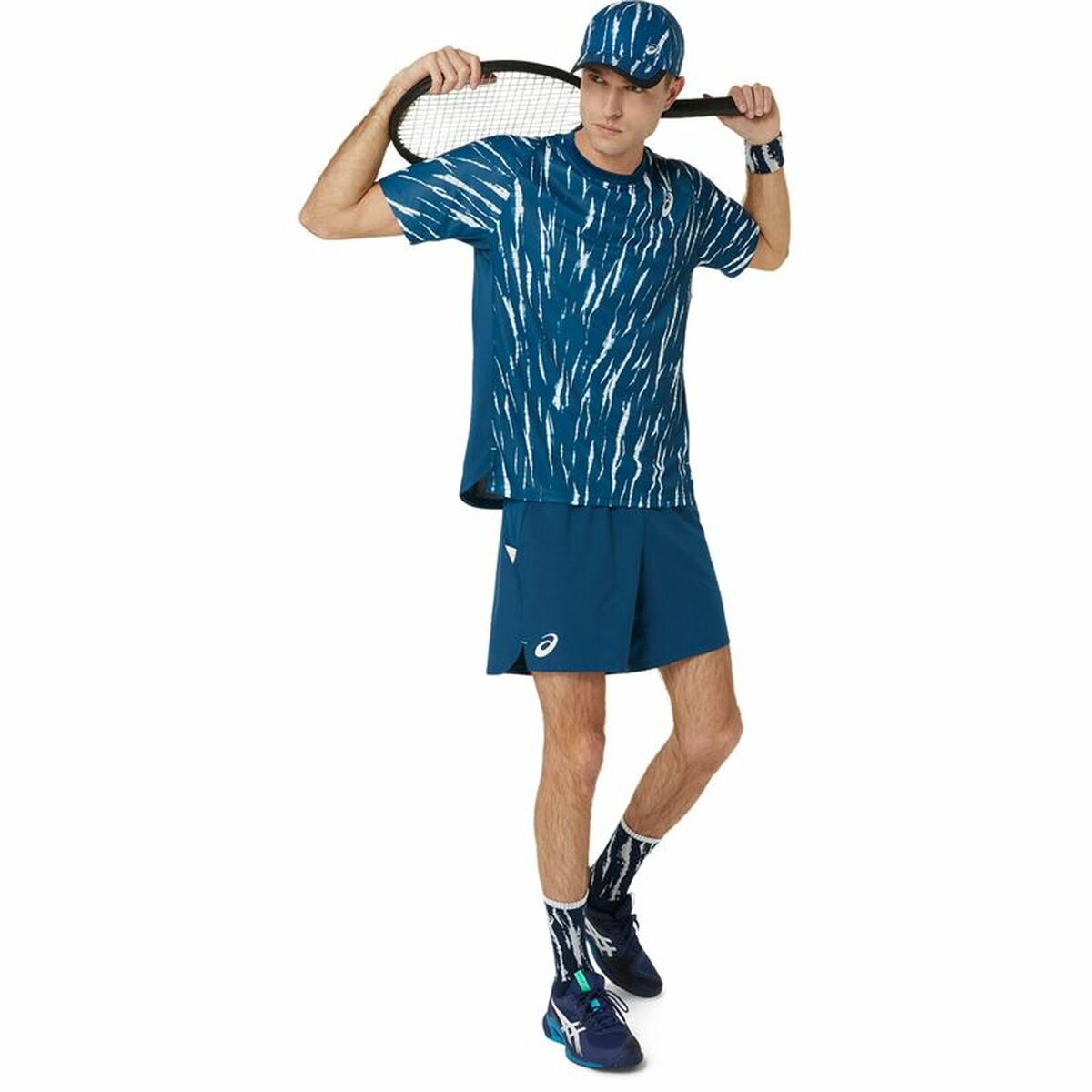 Sporttröja med ärmar Asics Game Ss Top Blå Tennis - 7