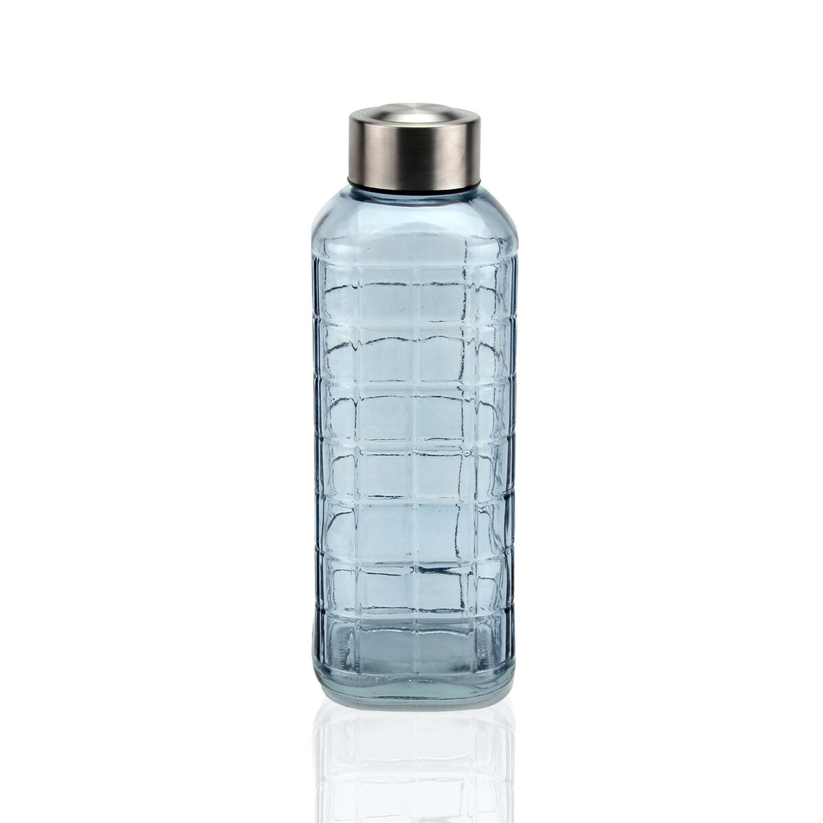 Vattenflaska Versa Blå Glas Aluminium 1 L 8,2 x 23,5 x 8,2 cm