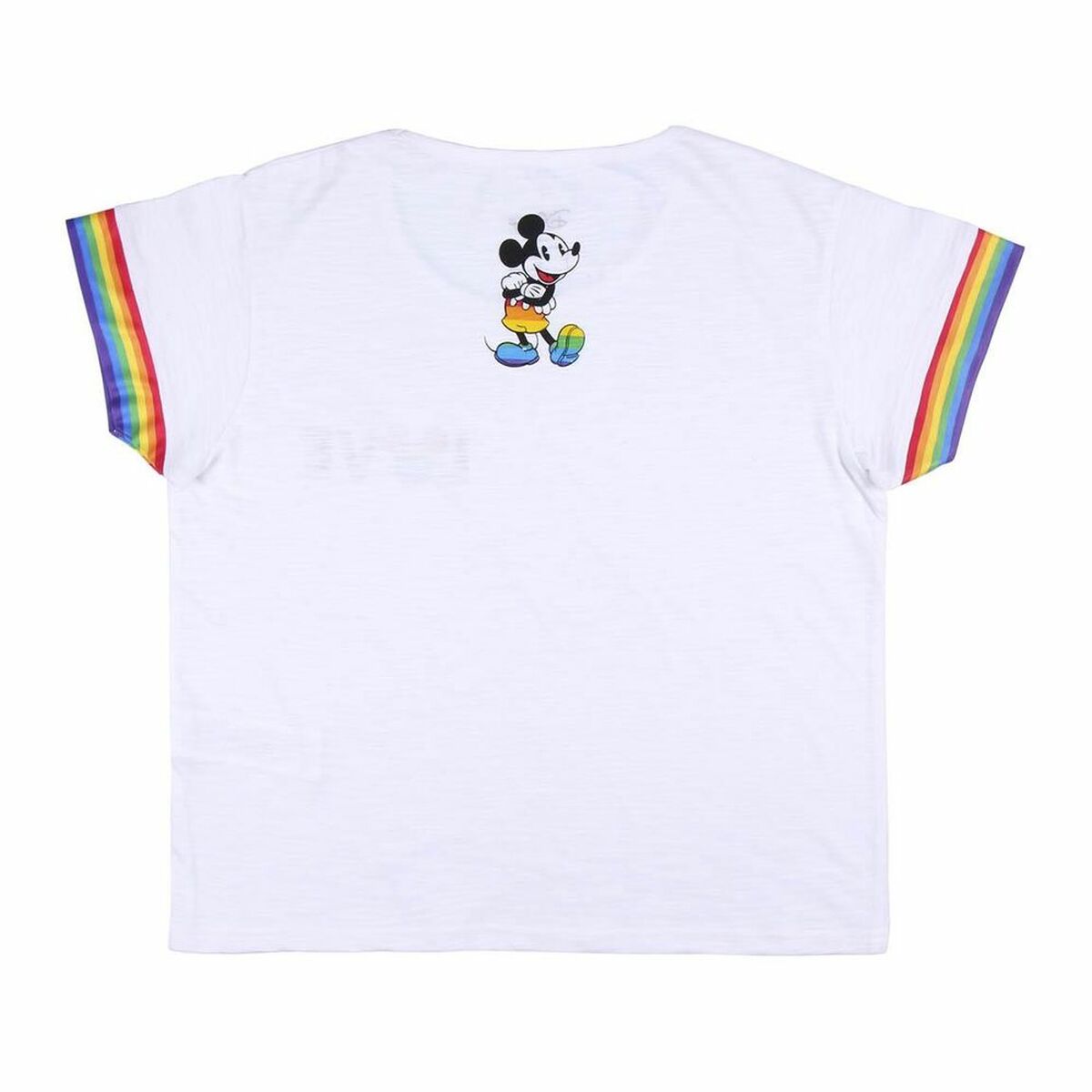 T-shirt med kortärm Dam Disney Love Pride Vit - 2