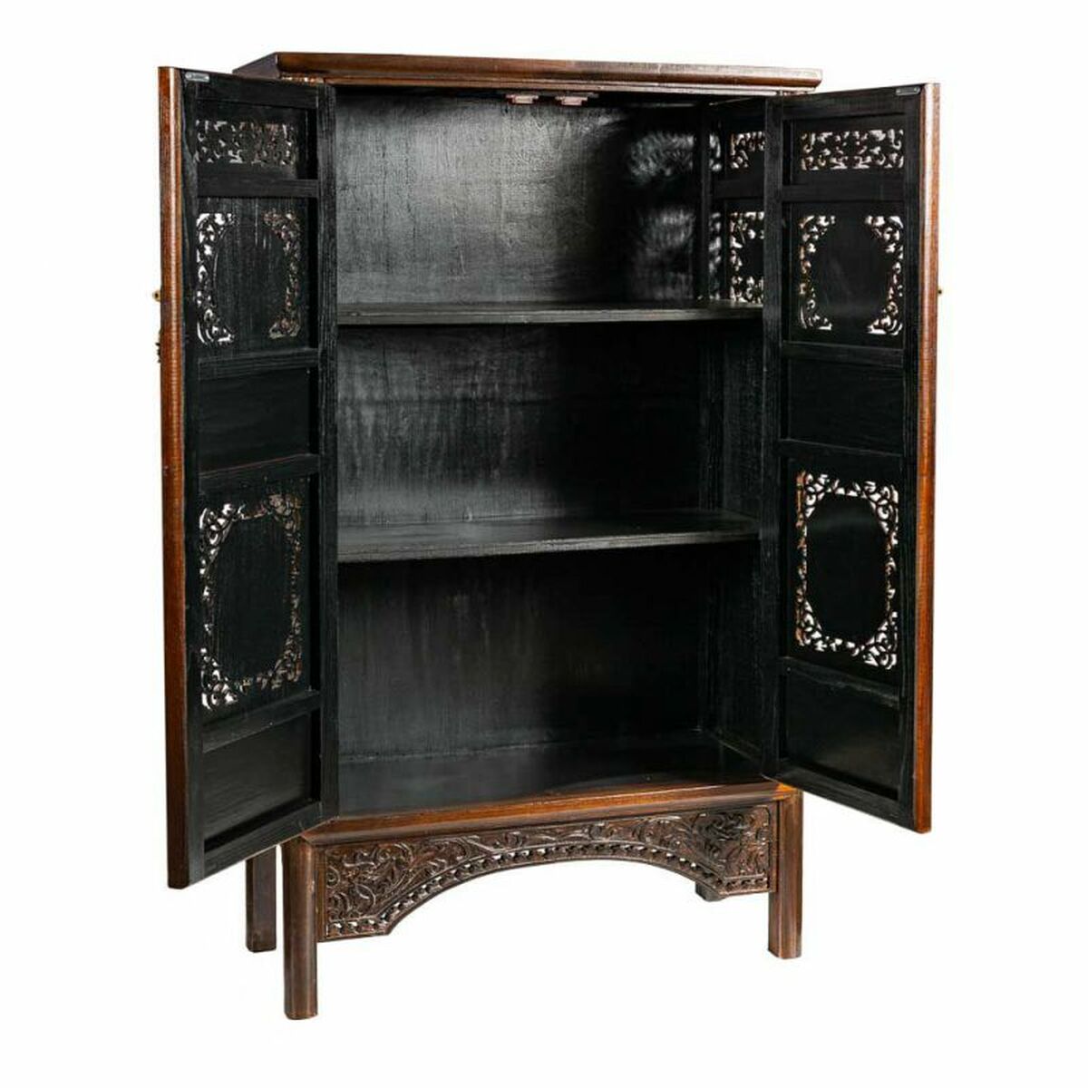 Skåp Alexandra House Living Brun Trä Almträ 40 x 160 x 95 cm Orientalisk 2 Hyllor - 2