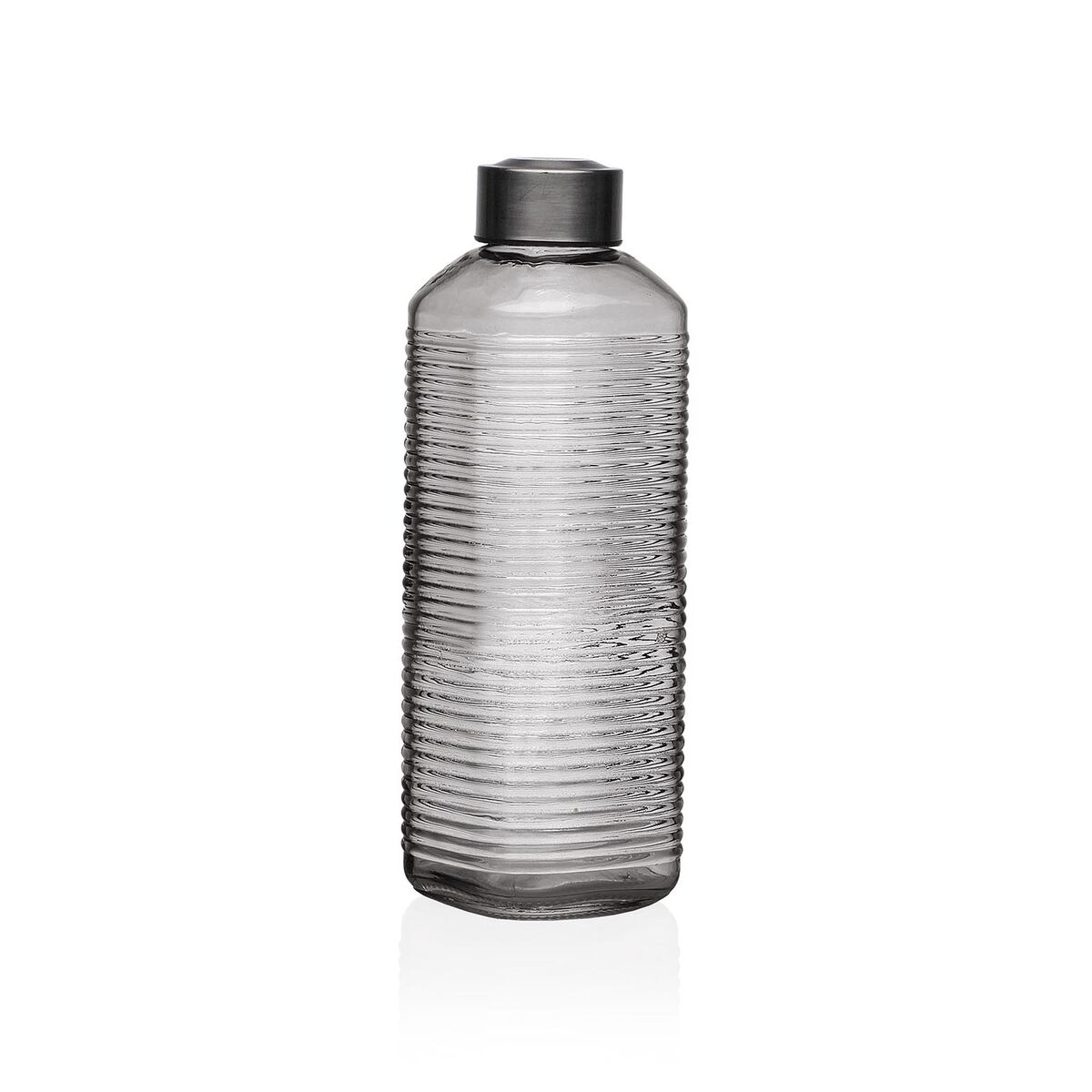 Vattenflaska Versa Grå Glas Aluminium 1 L 8,3 x 23,5 x 8,3 cm