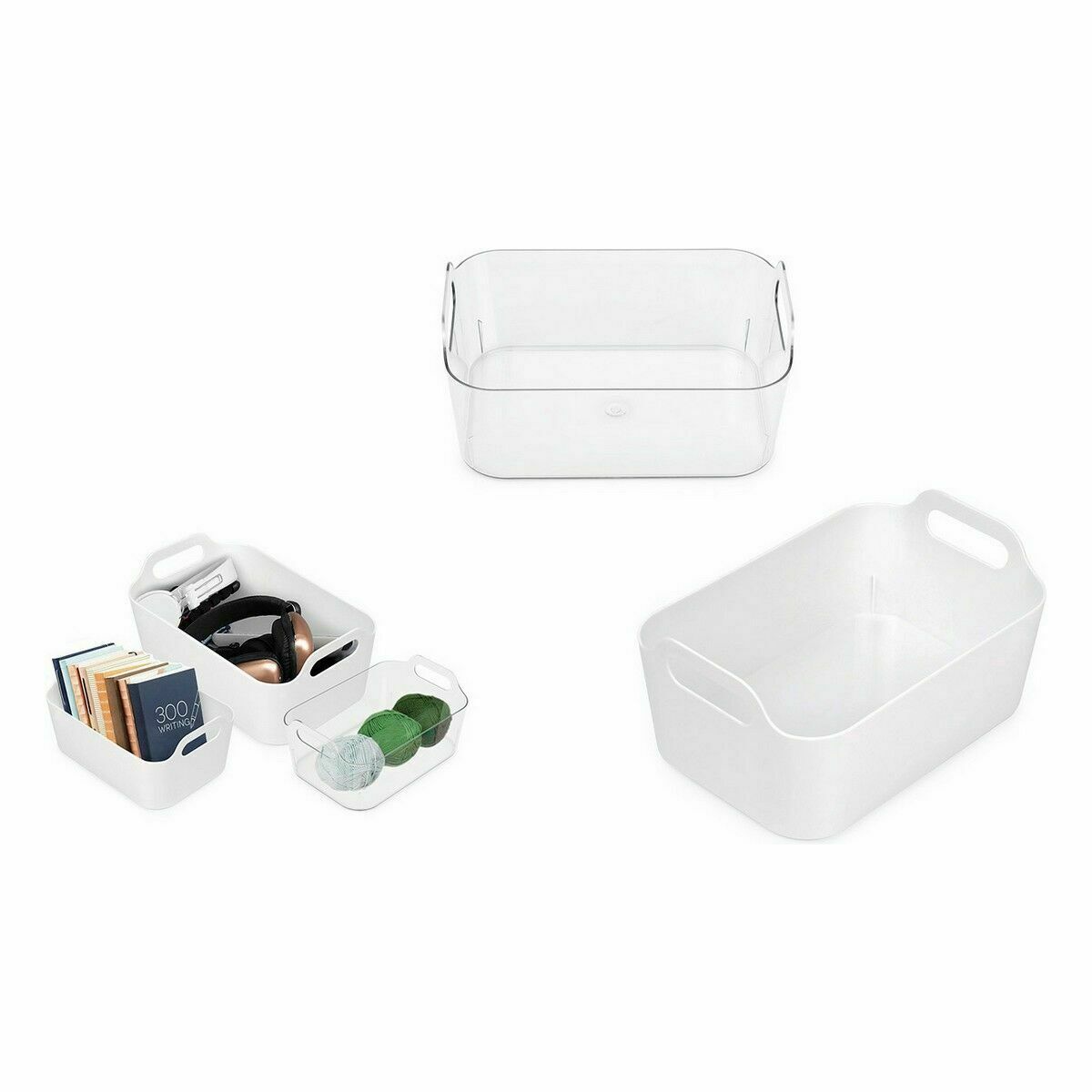 Multifunktionell korg Confortime Vit 24 x 16,7 x 11,2 cm (18 antal) - 2