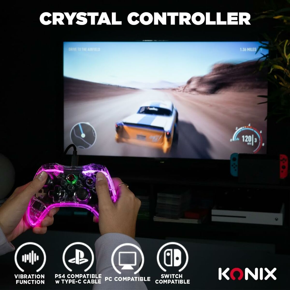 Spelkontroll KONIX Crystal - 3
