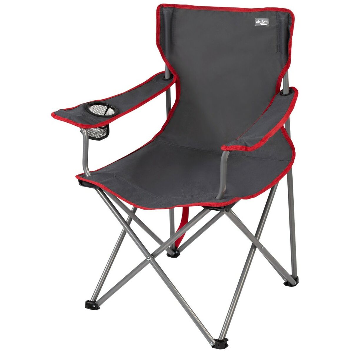 Hopfällbar campingstol Aktive Mörkgrå 45 x 82 x 47 cm (4 antal) - 7