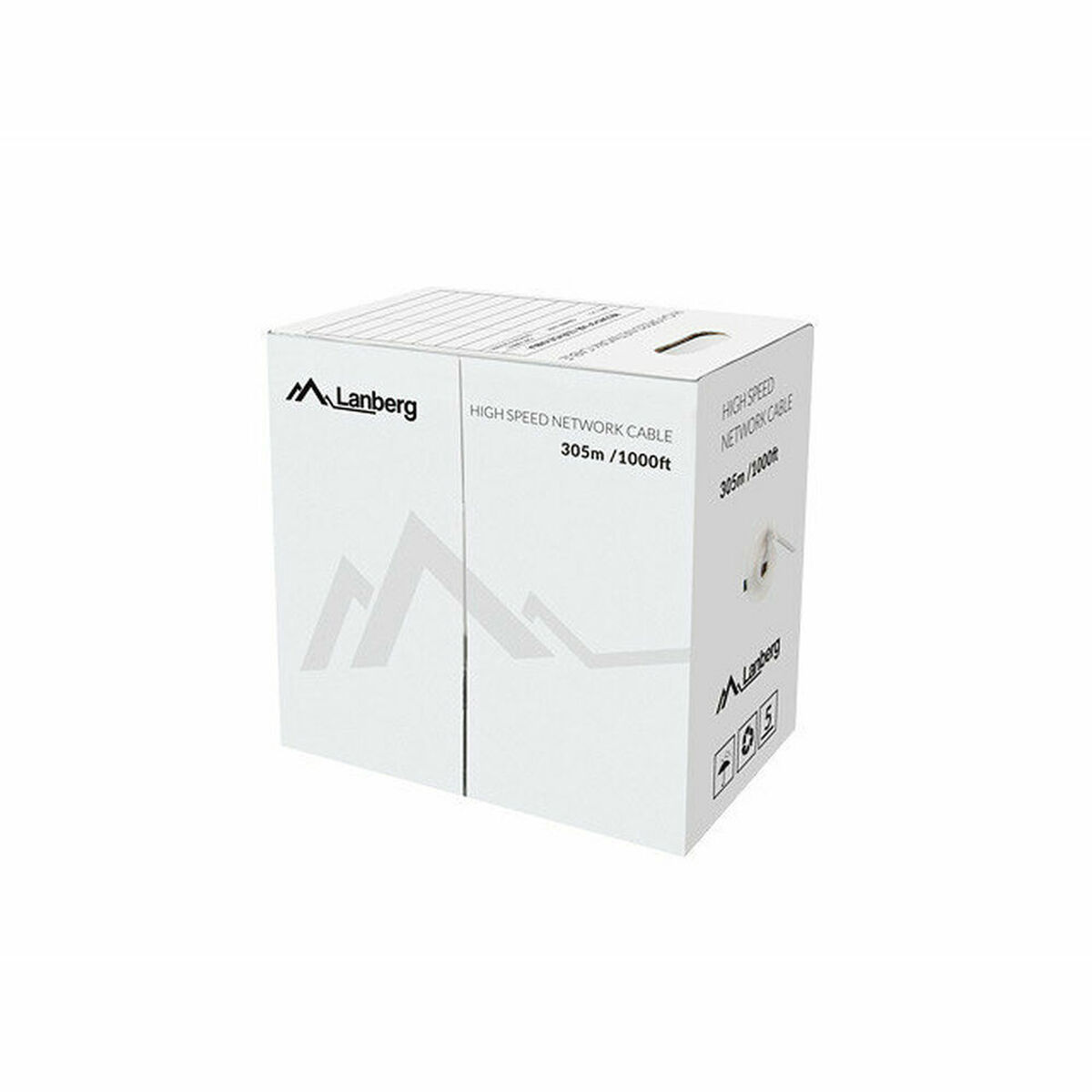 Nätkabel UTP Styv Kategori 6 Lanberg LCU6-12CU-0305-S Grå 305 m