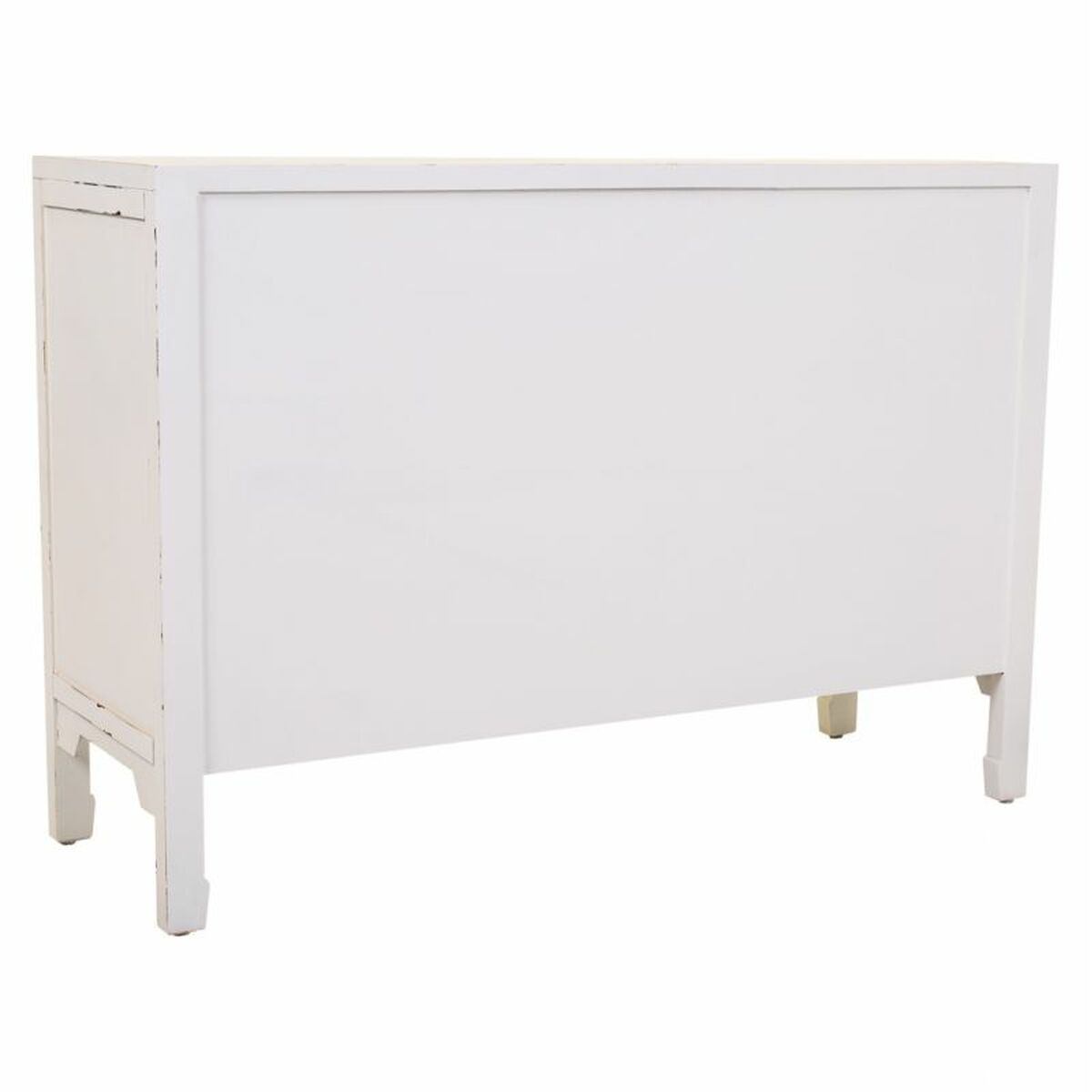 Skänk Alexandra House Living Vit Rattan Granträ 36 x 73 x 106 cm - 6